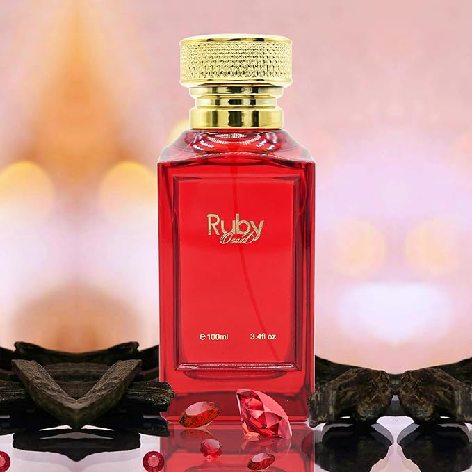 Ruby Oud - Long Lasting Perfume for Women - Oud Cologne for Men - Rose, Woody Fragrances - Women's Perfume - Mens Cologne - 3.4 oz