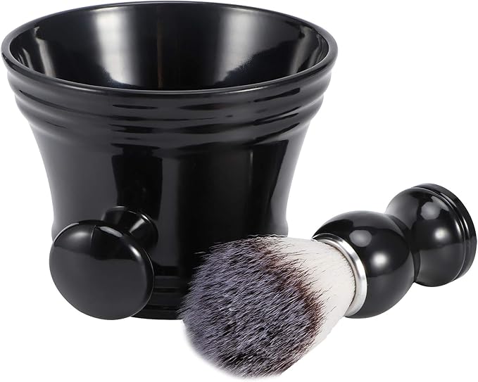 Shaving Soap Bowl Barber Set Luxurious Quality for Men's Shaving Gift Home Barber Shop Storage ABS Nylon Material