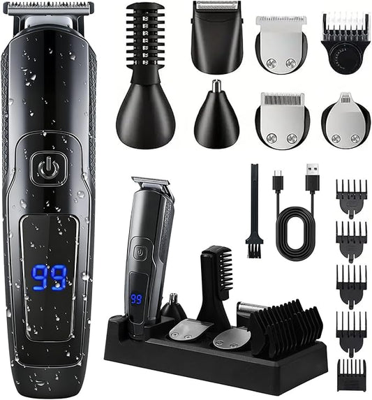 Beard Trimmer for Men, 20 Length Settings, 14-in-1 Cordless Grooming Kit, Waterproof Electric Razor for Men with A Razor Stand, Hair Trimmer, Nose Hair Trimmer, Cordless Hair Clippers