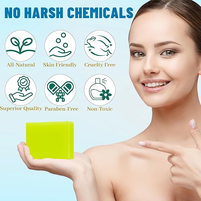 3 PCS Sulfur Dead Sea Soap, Natural Sulphur Bar Soap with Dead Sea Salt, Tea Tree Oil, Face & Body Exfoliating & Moisturizing Bar for Men & Women All Skin Types
