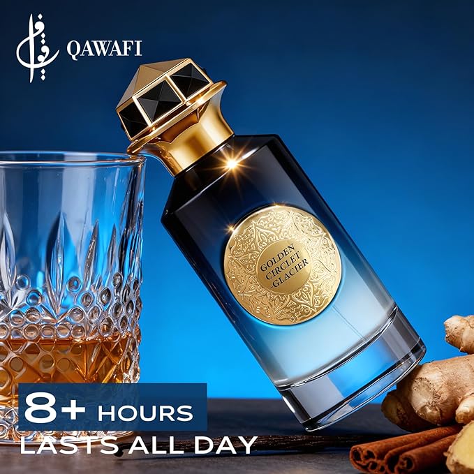 Golden Circlet-Glacier Long Lasting Perfumes For Men –Fruit, Sweet, Spicy, Leather,Woody - Enjoy An All-Day Fragrance Experience, Spray 100 Ml | 3.4 Fl. Oz