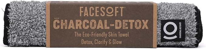 Facesoft Yoga Towel - Infused with Activated Charcoal to Detoxify and Sweat - Made with Eco-Friendly Aqua-Cotton Yarn - Biodegradable and Sustainable - All Ages