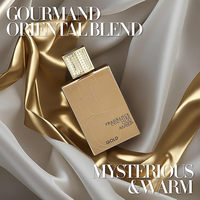 Men/Women Cologne Oud Amber Gold Unisex Perfume 100ml Eau de Parfum - Bold Spicy Amber,Musk & Myrrh Scent for Women & Men Daily Use