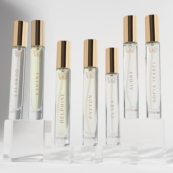 DefineMe Natural Perfume Mist, Audry, 0.3 FL OZ, Travel Size, Purse Spray, Floral Fragrance