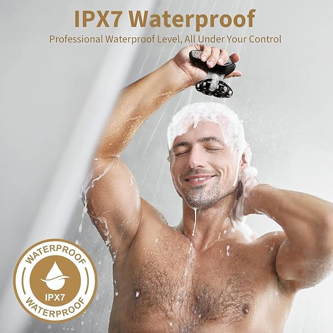 SHPAVVER Head Shavers for Bald Men: 5-in-1 Upgraded Electric Razor - IPX7 Waterproof Shaving Grooming Kit for Balder - Turbo Speed & Precision Blades Valentine's Day Gifts (Ink Black)
