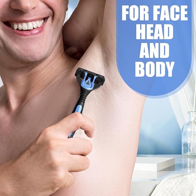 36 Pcs Men's Disposable Razors Bulk 3 Blade Disposable Head Razor for Sensitive Skin for a Smooth, Comfortable Shave