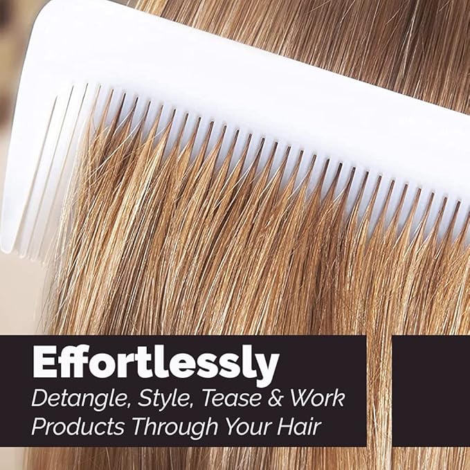 Stanley Essentials Ladies Comb - Dual Sided Coarse and Fine-Tooth Comb Detangles Straightens Smoothens Teases and Styles Wet or Dry Hair Wigs and Beard Perfect for Men and Women of All Hair Types