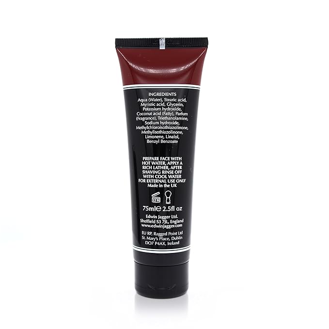 Edwin Jagger 99.9% Natural Premium Shaving Cream, 75ml Tube - Sandalwood, 2.5-Ounce
