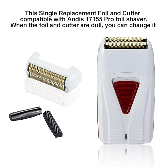 2 Pack Pro Shaver Replacement Foil and Cutters compatible with"andis #17150 shaver foil replacement" Golden