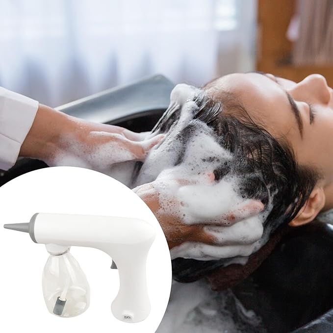 Foam Machine Professional Hot Lather Machine Cold and Hot Perm Convenient Reusable Lather Maker Charging for Salon Household, white 300ml