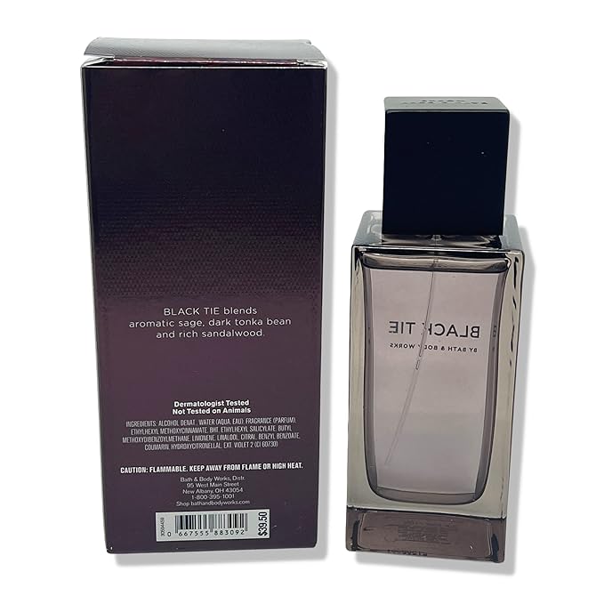 Bath & Body Works Black Tie Cologne for Men 3.4oz - NEW PACKAGING 2022