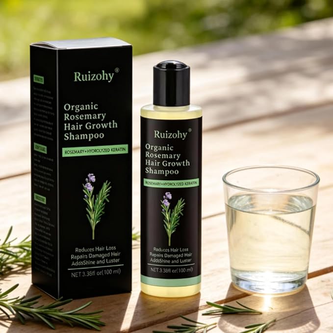 Rosemary & Biotin Shampoo for Hair Growth & Thinning Hair - Sulfate-Free, Vegan Formula with Hydrolyzed Keratin to Thicken, Strengthen & Revitalize Dry, Damaged Hair - For Men & Women (1 bottle)