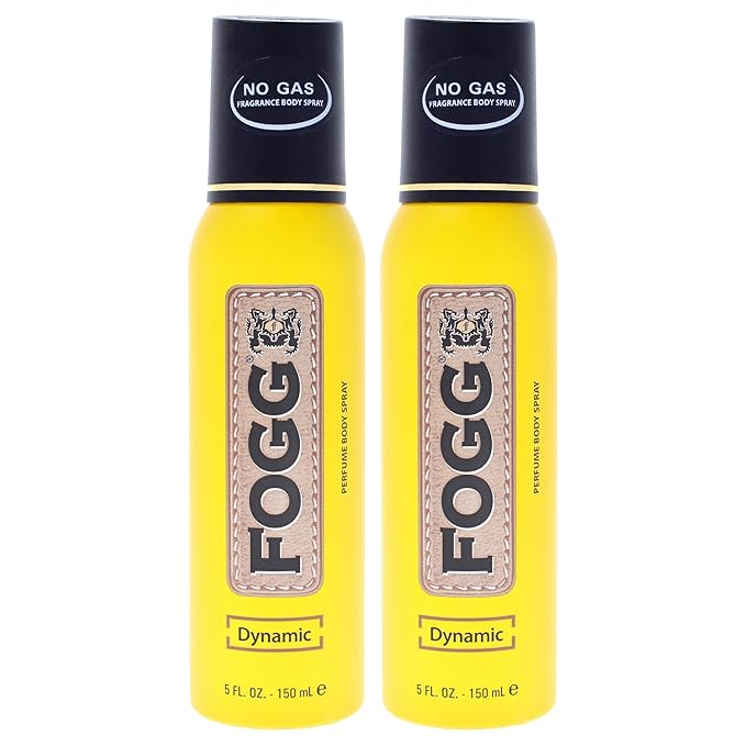 Fragrance Body Spray - Dynamic by Fogg for Men - 5 oz Body Spray - Pack of 2