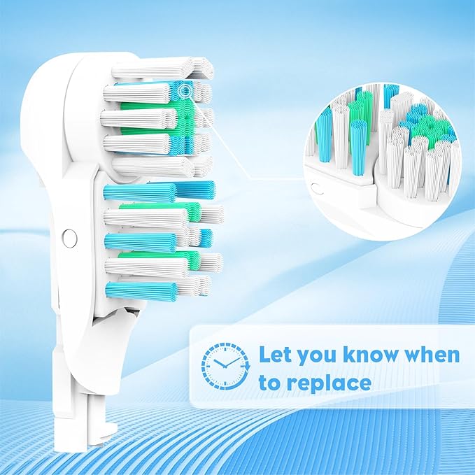 4X Spin Sensitive Toothbrush Dual Clean Cross Replacements Attachments Brush Heads Refill Accessories Compatible with Oral B 4732 3733 4734 Rotating Power Toothbrush Heads & Crisscross Bristles