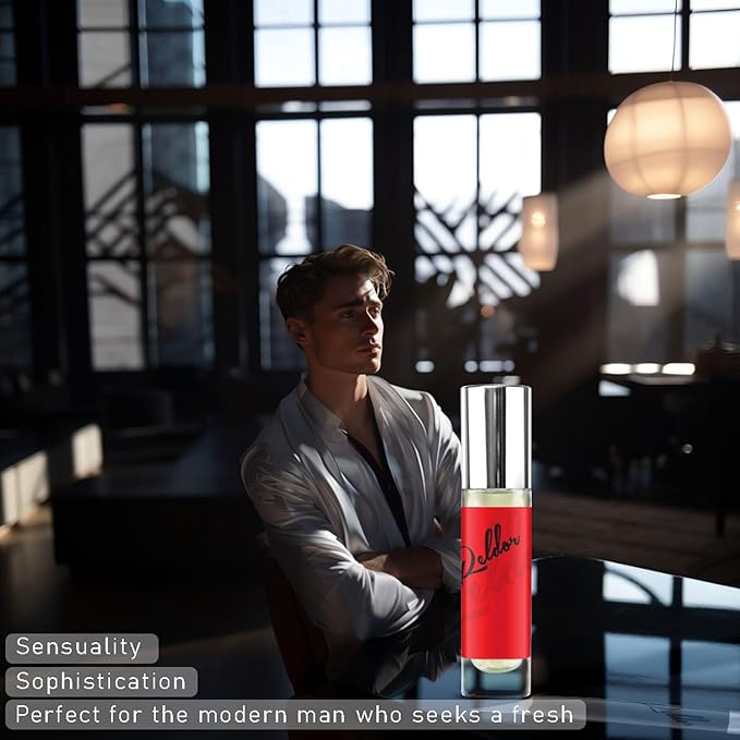 Pheromone Cologne for Men Roll On - Original Pheromones Perfume Oil Elixir - Midnight 10ml Travel Size Fragrance for Him | Confidence Boosting Daily Wear Gift for Mens