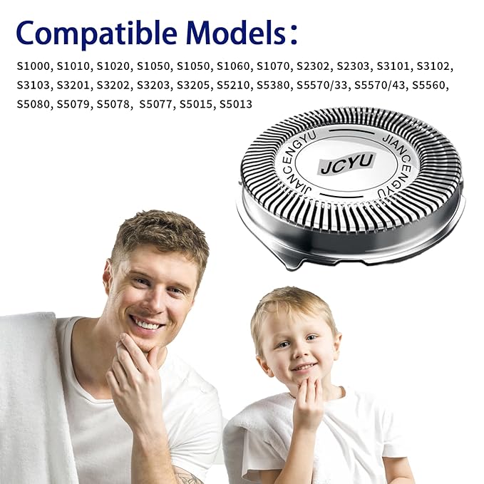 6 Pack SH30 Replacement Shaver Heads Compatible with Philips Norelco Series 3000 2000 1000, SH30 Replacement Blades for Philips Electric Shaver S1560 S2302 S3310
