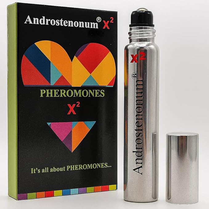 ANDROSTENONUM X2 Pheromone for Men - Male Pheromones Cologne - Extra Strong Pheromone Gift for Him – Musk, Exotic Fruits and Amber Scent - Roll-On 0.27 Fl. Oz