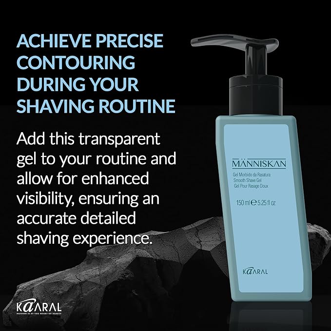 Människan Smooth Shave Gel, 150ml - Soft, Transparent Gel with Plant Extracts for a Comfortable, Precision Shave
