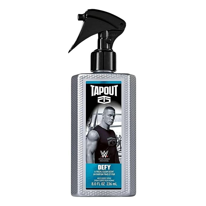 Tapout Defy Body Spray Perfume for Men Refreshing Fragrance, 8 Ounces