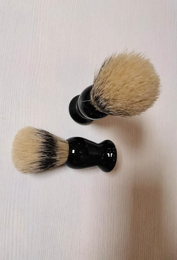 Fan Wu Shaving Brush for Men – Bristle, Resin Handle, Wet Shave with Cream or Soap – Compatible with Safety, Double Edge & Straight Razors