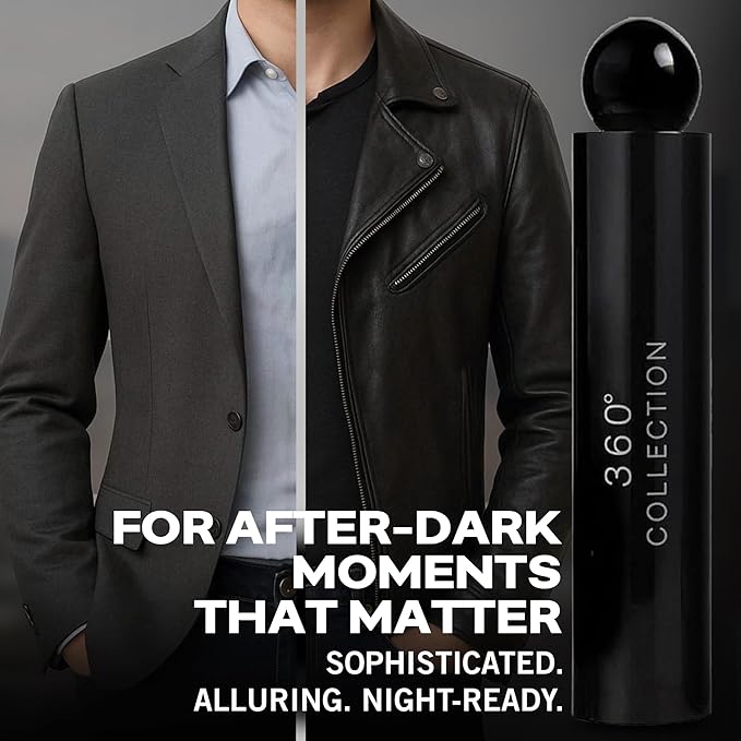 Perry Ellis 360 Collection Noir for Men Eau de Toilette Spray, 3.4 Ounce