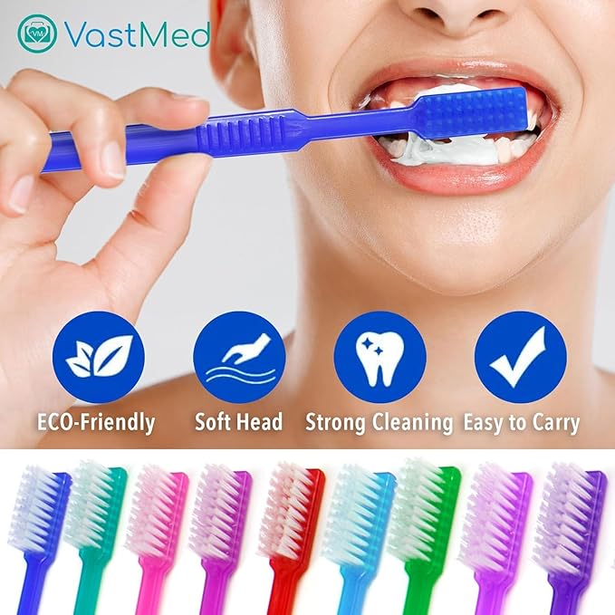 200 Pcs Disposable Pre-Pasted Toothbrushes Individually Wrapped Pre Pasted Toothbrush | Single Use Waterless Tooth Brush for Hotel, Camping, Homeless Gift | Multi Color