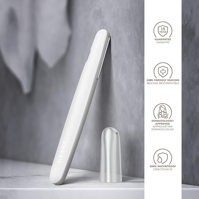 GESKE Precision Trimmer | 4 in 1 | Painless, Hygienic Hair Remover | Precise Hair Trimmer Tool | Face & Body | Men & Women | Grooming Device | Hypoallergenic, Easy-to-exchange Blades | All Skin Types
