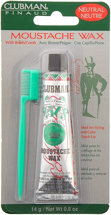 Clubman Moustwax With Brush White (Neutral) by Geo F. Trumper