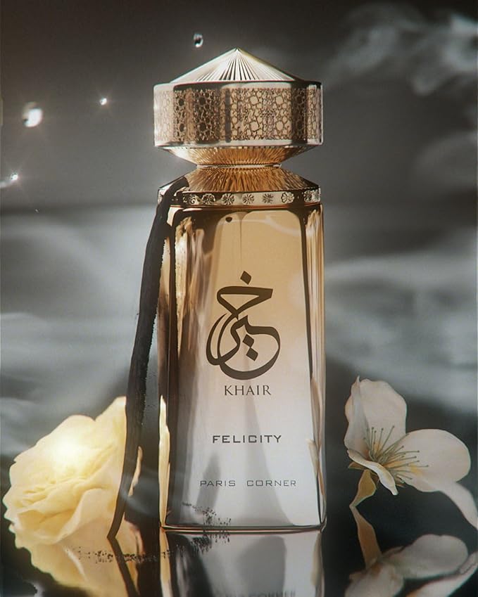 Paris Corner | Khair Felicity Perfume - 3.4 fl oz | Sparkling, Joyful Unisex Perfume with Champagne, Cassis, Rose, Vanilla, Musk | Sparkling, Joyful, Unisex