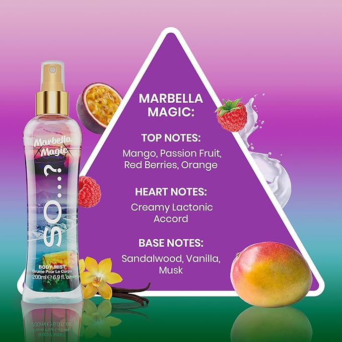 Marbella Magic Body Mist by So…? for Women - 6.9 oz Body Mist - Pack of 3