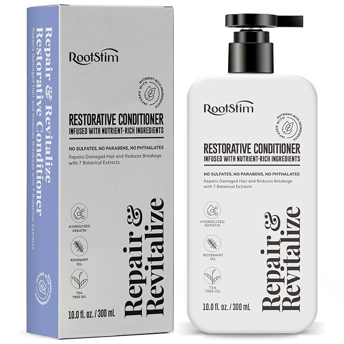Rosemary Conditioner for Hair Growth & Thinning Hair - Saw Palmetto & Keratin Infused Volumizing Treatment - Sulfate Free Scalp Care Formula with Argan, Tea Tree & Ginger Oil, 10 fl oz