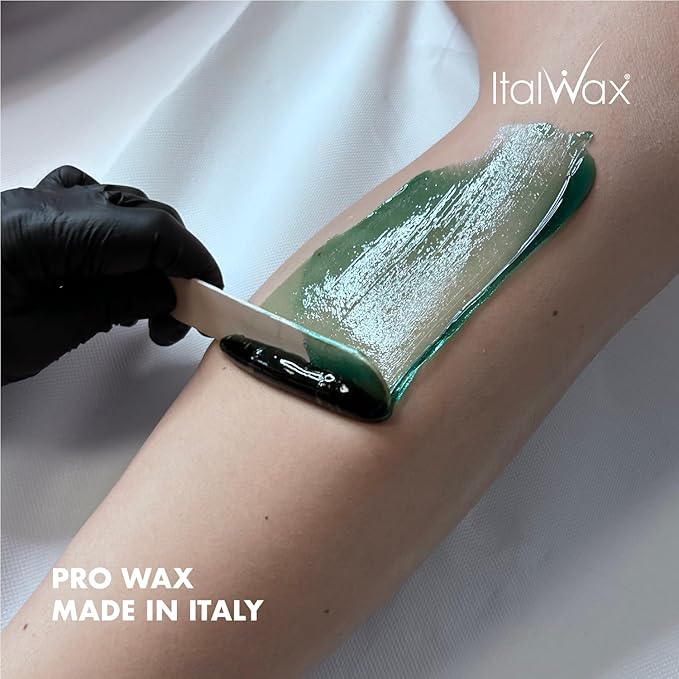 Italwax Azulene - 500g / 1.1lb - Hard wax beads for hair removal - Natural formulation ideal for sensitive skins - Unscented - Recommended for Bikini Area and Armpits