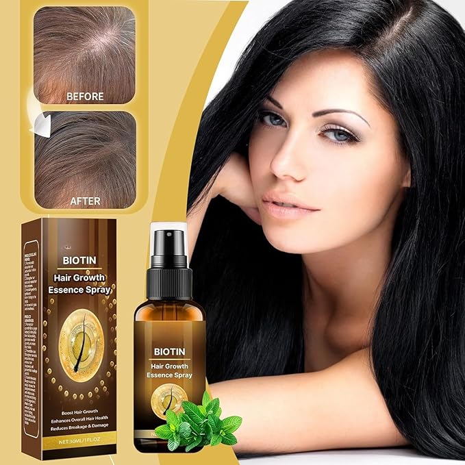 Hair Growth Essence Spray, Reduces Breakage & Damage, Enhances Hair Hair Regrowth Treatment to Reduce Hair Loss30ml/1 fl oz (2pcs)