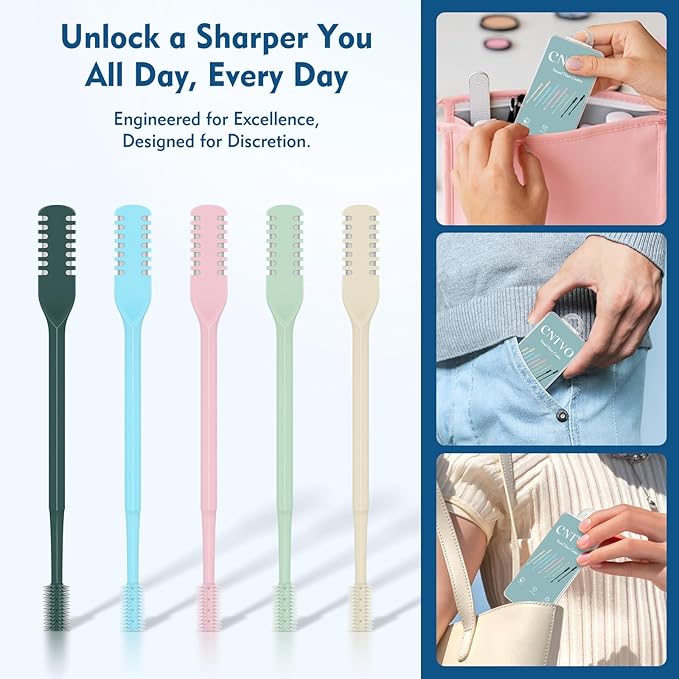 10 Pcs Nasal Hair Cutter, 2025 New 2-in-1 Double Sided Nose Hair Trimmer, 360° Rotating Manual Nose Hair Trimmer for Men and Women, Portable Professional Nasal Remover for Home Travel Essentials