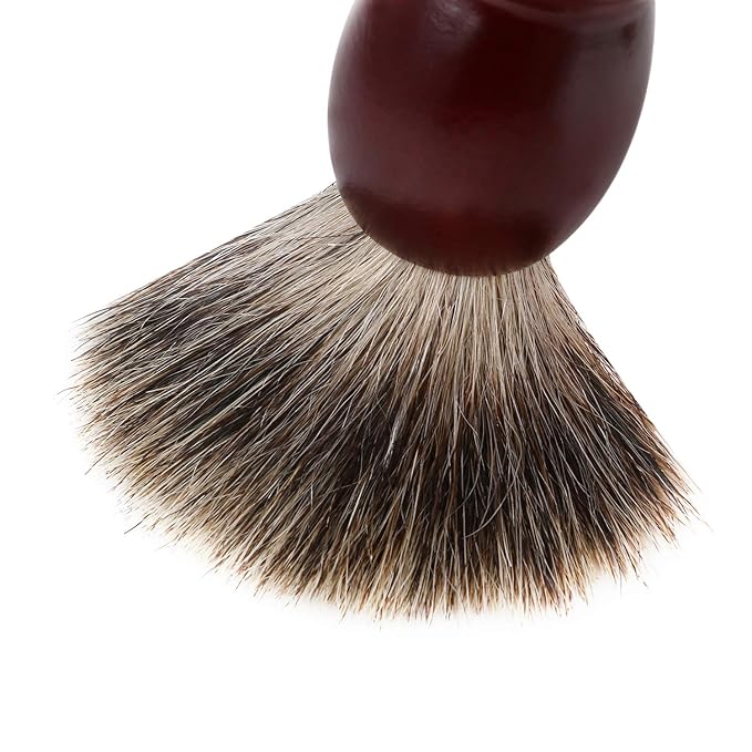 Vtrem Pure Badger Shaving Brush for Men with Hard Wood Handle Luxury Professional Shave Brush Tool for Wet Shave, Safety Razor