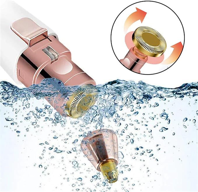 Portable 2-in-1 Facial Shaver,Type-C Rechargeable Women Shaver, Women Eyebrow Trimmer with Built-in LED Light. (White)
