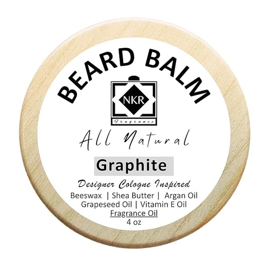 Beard Balm | Leave-in-Conditioner for Beard & Mustache | Natural Ingredients | Shea Butter & Argan Oil | Graphite - Designer Cologne Inspired