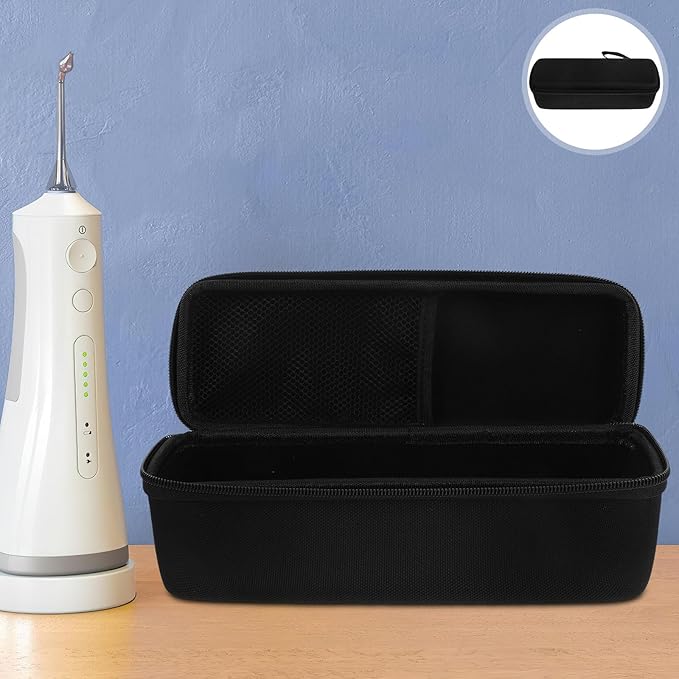 Protective Water Flosser Carrying Bag for Meo701 – Portable Hard Travel Case with Organizer Pouch – Compact Storage for Dental Irrigator Accessories on The Go