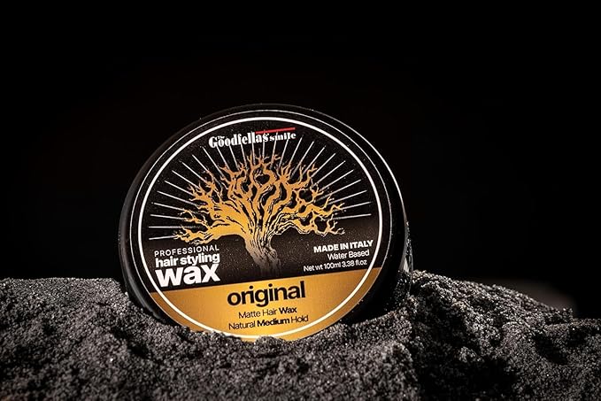 The Goodfellas' smile Hair Wax Pomade, Matte with Medium Hold Formula, 100ml, Made in Italy (Original Wood & Whiskey)
