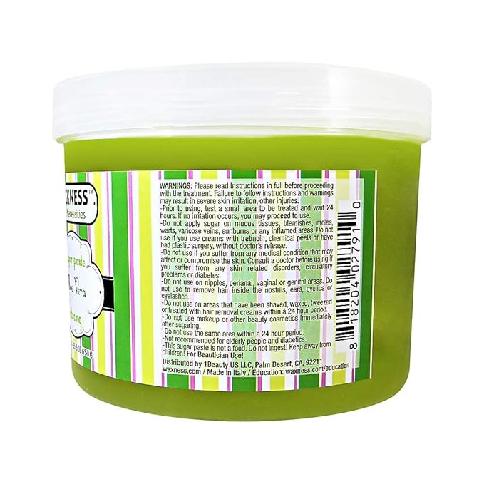Waxness Wax Necessities Natural Strong Sugar Paste Aloe Vera 1.65 Pound