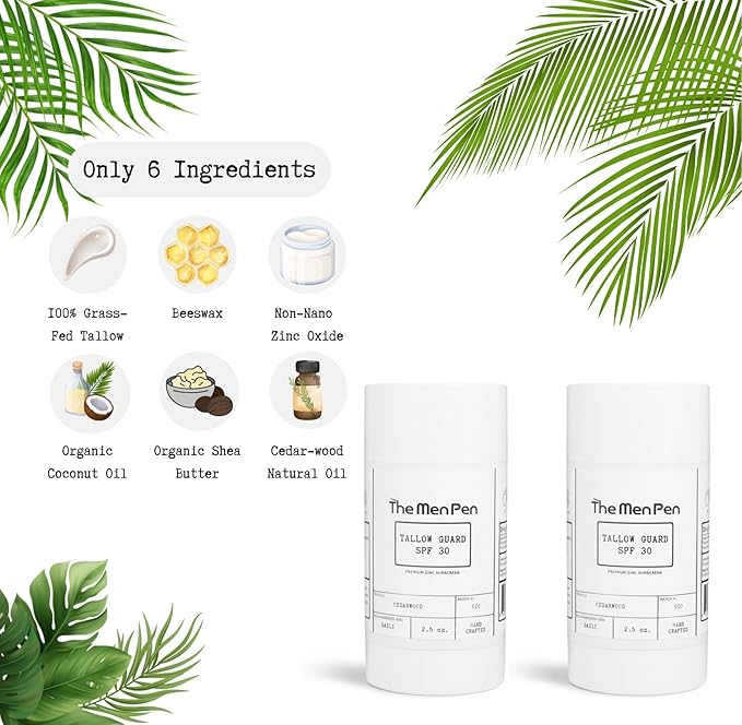 The Men Pen | Tallow Guard SPF 30 Sunscreen Stick (2 Pack)
