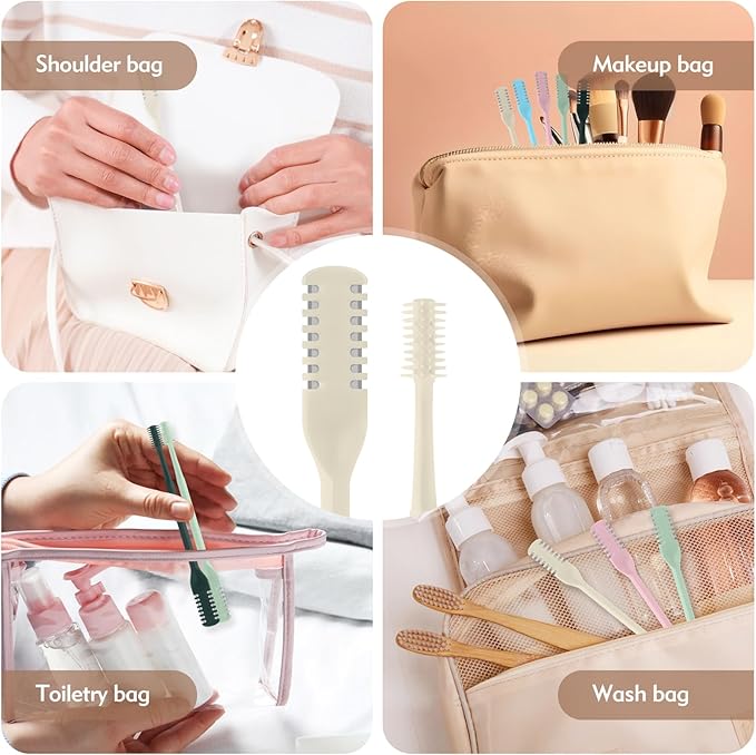 10 Pcs 2-in-1 Nasal Hair Cutter, Double Sided Nose Hair Cutter, Portable 360° Rotating Manual Nose Hair Trimmer for Men and Women