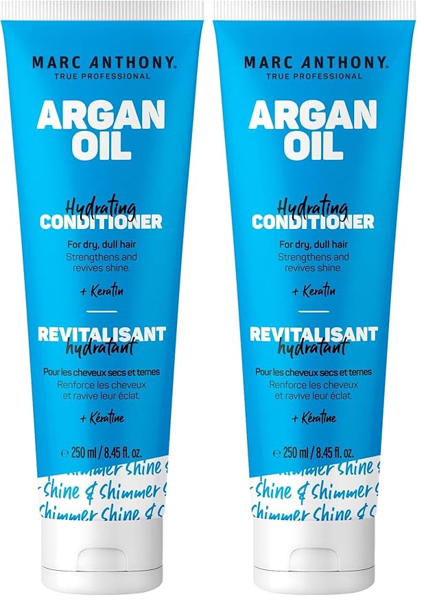 Marc Anthony Nourishing Argan Oil of Morocco Extra Hydrating Conditioner, 8.40 Ounce Tube, Sulfate-Free Keratin Conditioner (00024) (Pack of 2)