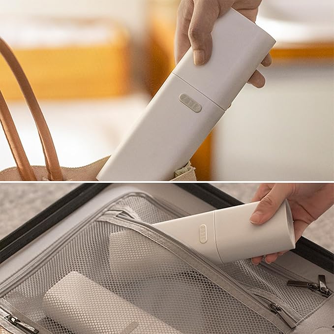 Ventilated Compact Grey Toothbrush Travel Case, Portable Toothbrush & Toothpaste Holder Cover Organizer Container with Mouthwash Cup for School, Camping, Business Trip, Bathroom Storage