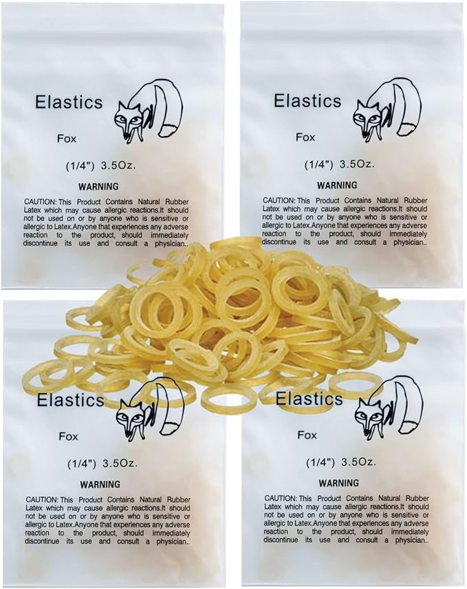 LA MIERE 400 pack Orthodontic Elastics Dental Rubber Bands Intraoral Elastic Bands (Light, 3.5 Oz, 1/4'' (6.4mm))