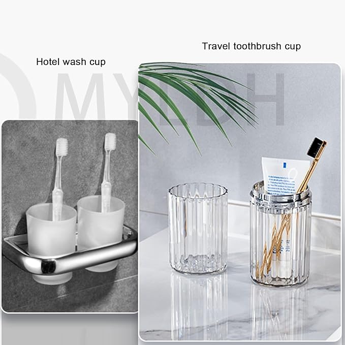 Toothbrush Travel Case Portable Travel Toothbrush Holder, Large Travel Toothbrush Cup, Travel Toothpaste Container for School, Camping, Business Trip Bathroom