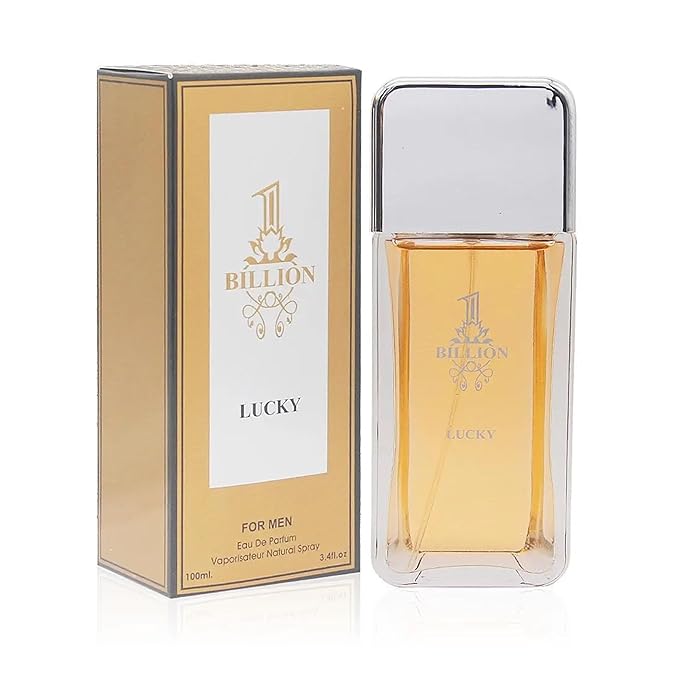 Men's Cologne 1 Billion Lucky Eau De Toilette Spray Perfume Fresh Scent 3.4 Fl Oz Daily Used