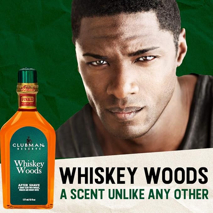 Clubman Reserve Whiskey Woods After Shave Lotion for Men – Refreshing After Shave Splash, Soothing Aftershave Care, 6 oz