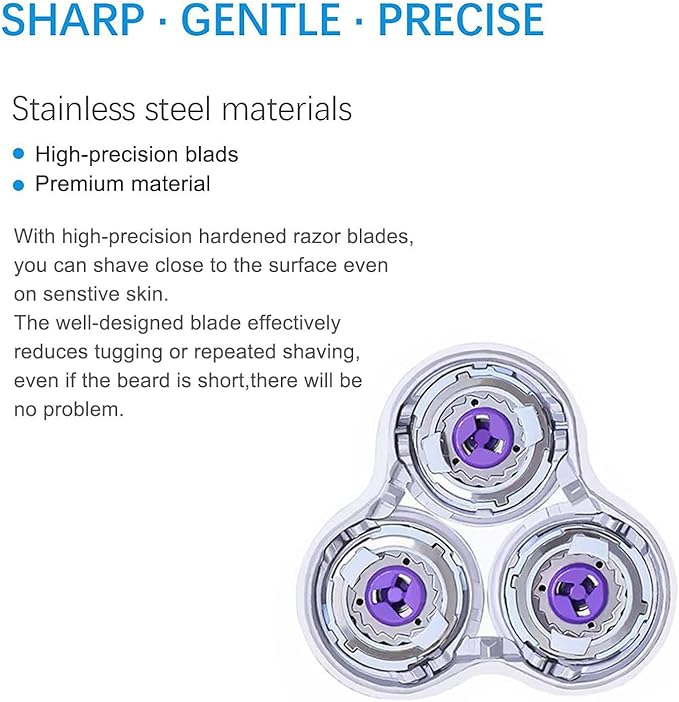 SH98/72 Replacement Shaver Heads Compatible With Philips Norelco S9000 Prestige Replacement Blades,Sh98 Heads for Philips Norelco Electric Razors S9000 Prestige (SP98xx) SP9800