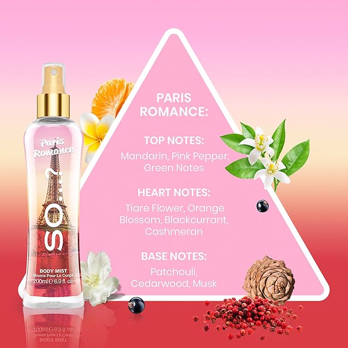 Paris Romance Body Mist by So…? for Women - 6.9 oz Body Mist - Pack of 2